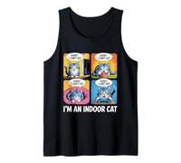 Lo Siento, no Puedo IR, Soy un Gato de Interior, Divertido, Amante de Las Mascotas Camiseta sin Mangas