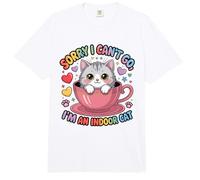Lo Siento, no Puedo IR, Soy un Gato de Interior, Divertido, Amante de Las Mascotas Comfort Colors Adult Heavyweight T-Shirt