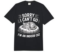 Lo Siento, no Puedo IR, Soy un Gato de Interior, Divertido, Amante de Las Mascotas Comfort Colors Adult Heavyweight T-Shirt