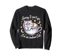 Lo Siento, no Puedo IR, Soy un Gato de Interior, Divertido, Amante de Las Mascotas Sudadera