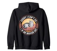 Lo Siento, no Puedo IR, Soy un Gato de Interior, Divertido, Amante de Las Mascotas Sudadera con Capucha