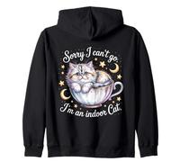 Lo Siento, no Puedo IR, Soy un Gato de Interior, Divertido, Amante de Las Mascotas Sudadera con Capucha