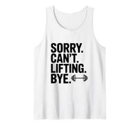 Lo Siento no Puedo Levantar adiós Fitness Humor Gimnasio Vida Camiseta sin Mangas