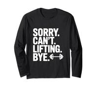 Lo Siento no Puedo Levantar adiós Fitness Humor Gimnasio Vida Manga Larga