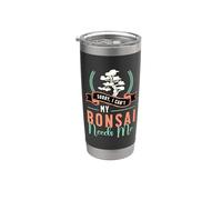 Lo siento, no puedo mi bonsái me necesita cultura japonesa Arte bonsái Vaso térmico de acero inoxidable de doble pared