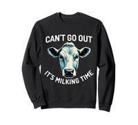 Lo Siento, no Puedo Salir su Tiempo de ordeño Amante Divertido de la Vaca Sudadera