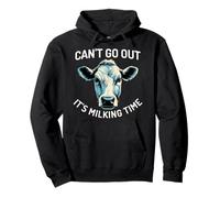 Lo Siento, no Puedo Salir su Tiempo de ordeño Amante Divertido de la Vaca Sudadera con Capucha