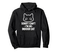 Lo Siento, no Puedo, Soy un Gato de Interior Que mira, Lindo Gato Divertido Sudadera con Capucha