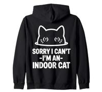 Lo Siento, no Puedo, Soy un Gato de Interior Que mira, Lindo Gato Sudadera con Capucha