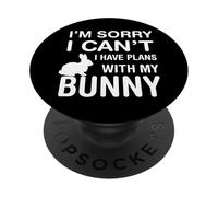 Lo Siento, no Puedo Tener Planes con mi Conejito PopSockets PopGrip Adhesivo