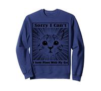 Lo Siento, no Puedo Tener Planes con mi Gato, Camisa Vintage Sudadera
