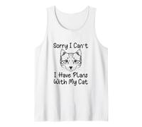 Lo Siento, no Puedo Tener Planes con mi Gato Camiseta sin Mangas