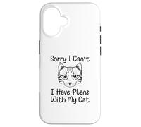 Lo Siento, no Puedo Tener Planes con mi Gato Carcasa para iPhone 16
