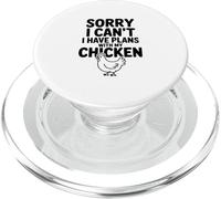 Lo Siento, no Puedo Tener Planes con mi Humor de Pollo PopSockets PopGrip para MagSafe