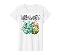 Lo Siento, no Puedo Tener Que Cargar mis Cristales Fun Earth Lover Camiseta gráfica económica, Mujer, Blanco, S