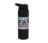 Lo siento, no puedo, tengo planes con mi abuelo, perro, abuela Stainless Steel Insulated Water Bottle