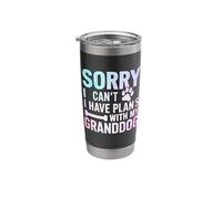Lo siento, no puedo, tengo planes con mi abuelo, perro, abuela Vaso térmico de acero inoxidable de doble pared