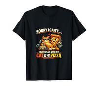 Lo Siento, no Puedo, Tengo Planes con mi Cat & Pizza, Gracioso Camiseta
