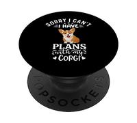 Lo siento, no puedo, tengo planes con mi corgi PopSockets PopGrip Adhesivo