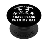 Lo Siento, no Puedo, Tengo Planes con mi Gato Kityy Lover Introvertido PopSockets PopGrip Adhesivo