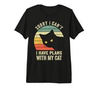 Lo Siento, no Tengo Planes con mi Gato para Mujer Camiseta Premium