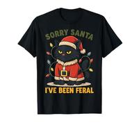 Lo Siento, Papá Noel, he Sido Salvaje, Gato Negro Divertido para niños Camiseta