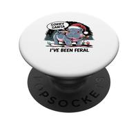 Lo siento Papá Noel, he sido un hipopótamo salvaje Navidad PopSockets PopGrip Adhesivo