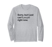 Lo Siento, Pero no Puedo Gente Ahora Mismo (Declaración más Solitaria) Manga Larga