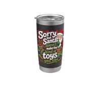 Lo siento, pero Papá Noel no hace que los juguetes que te gusten sean divertidos Vaso térmico de acero inoxidable de doble pared