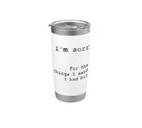 Lo siento por lo que dije antes de tener pájaros (en inglés) Vaso térmico de acero inoxidable de doble pared