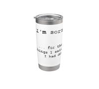 Lo siento por lo que dije antes de tener perros (en inglés) Vaso térmico de acero inoxidable de doble pared