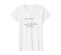 Lo Siento por lo Que Dije Antes del café (en inglés) Camiseta gráfica económica, Mujer, Blanco, L