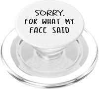 Lo Siento por lo Que Dijo mi Cara Gracioso Dicho sarcástico PopSockets PopGrip para MagSafe