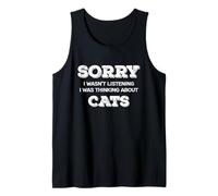 Lo Siento por no Escuchar Pensando en Gatos Felino Camiseta sin Mangas