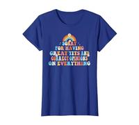 Lo Siento por Tener Grandes Tetas y Opiniones correctas Divertido Fresco Camiseta, Mujer, Azul Real, 3XL