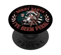 Lo Siento Santa He Sido Mapache Salvaje PopSockets PopGrip Adhesivo