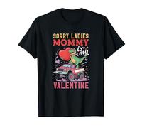 Lo Siento señoras, Mami es mi Monster Truck con Dinosaurios de San Valentín Camiseta