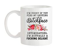 Lo Siento Si Te Intimida Mi Cara De Perra En Reposo Taza Único Taza De Café Duradero Mug Para Cappuccino Bebidas Frías Y Calientes Cacao 330Ml