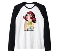 Lo Siento, te ofendí con mi Chica de Arte Pop de Sentido común Camiseta Manga Raglan