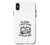 Lo Siento, Tengo Planes, Cama para Gatos, relajación, sueño Carcasa para iPhone X/XS