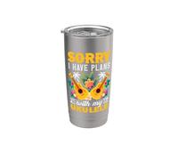 Lo siento, tengo planes con mi ukelele divertido músico Vaso térmico de acero inoxidable de doble pared