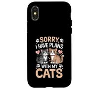 Lo siento, tengo planes con mis gatos Amante de los gatos divertido Carcasa para iPhone X/XS