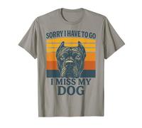 Lo Siento, Tengo Que IR, extraño a mi Perro, bastón Corso Retro Camiseta