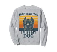 Lo Siento, Tengo Que IR, extraño a mi Perro, bastón Corso Retro Sudadera