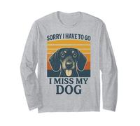 Lo Siento, Tengo Que IR, extraño a mi Perro, Perro Salchicha Retro Manga Larga