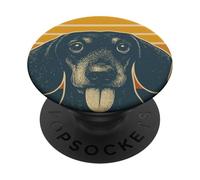 Lo Siento, Tengo Que IR, extraño a mi Perro, Perro Salchicha Retro PopSockets PopGrip Adhesivo