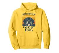 Lo Siento, Tengo Que IR, extraño a mi Perro, Perro Salchicha Retro Sudadera con Capucha