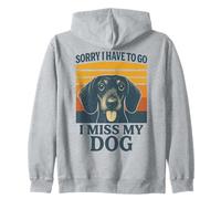 Lo Siento, Tengo Que IR, extraño a mi Perro, Perro Salchicha Retro Sudadera con Capucha