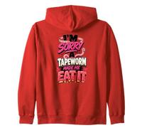 Lo Siento, una Tenia me Hizo comerlo Humor de la Dieta Sudadera con Capucha