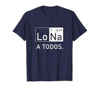 Lo Sodio A Todos Los Odio a Todos Lo Na Química Divertida Camiseta, Hombre, Azul Marino, 3XL